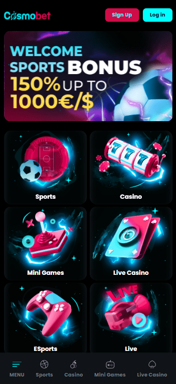 Мобільна версія Космобет Мобільна версія Космобет